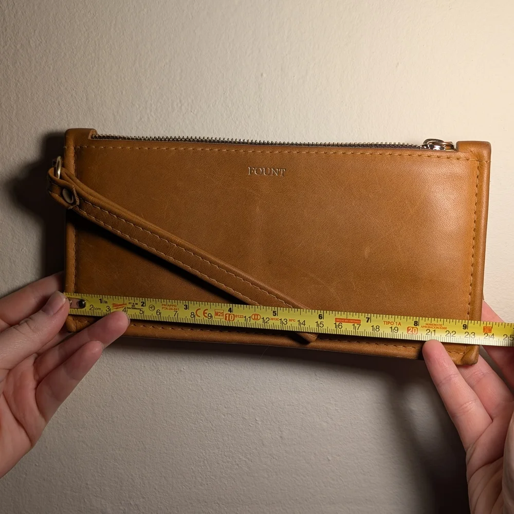 Fount Tan Leather Wristlet Clutch - Picture 5 of 7